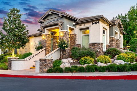 The Cascades Apartments clubhouse exterior